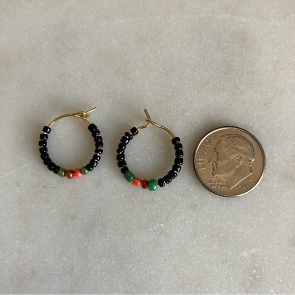 Small Beaded Hoops - Picture 2 of 2